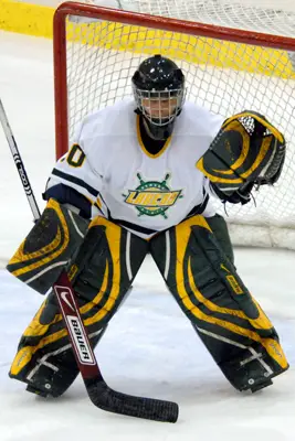 Oswego's goalie Kyle Gunn-Taylor will get the start this weekend against St. Norbert (photo: Angelo Lisuzzo).
